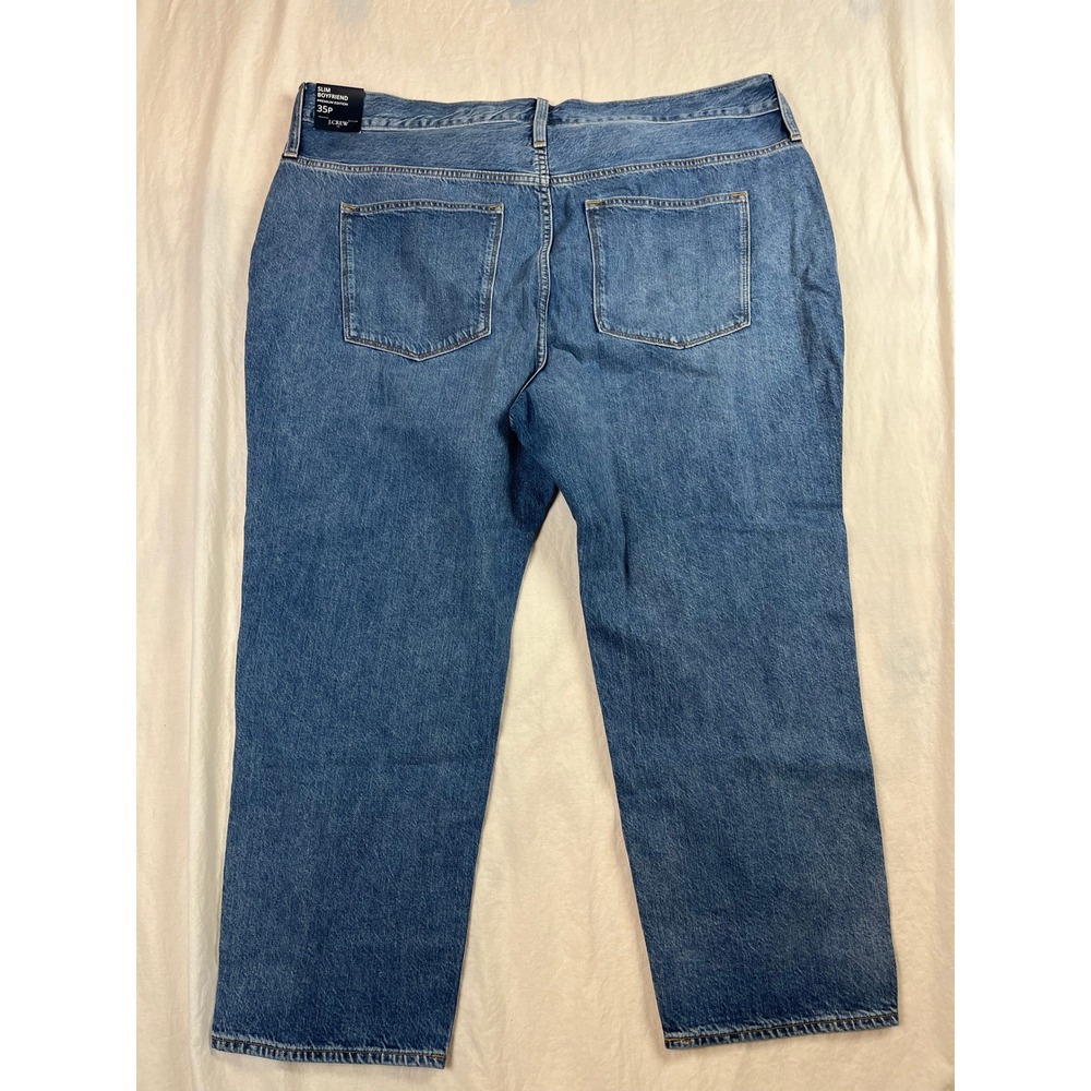 J.Crew Slim Boyfriend Premium Edition Patchwork‎ Jeans Blue 35P - Picture 8 of 8